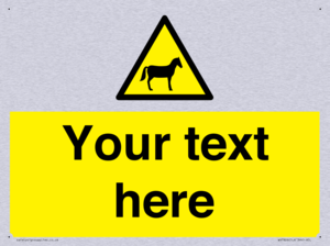 Custom warning horses